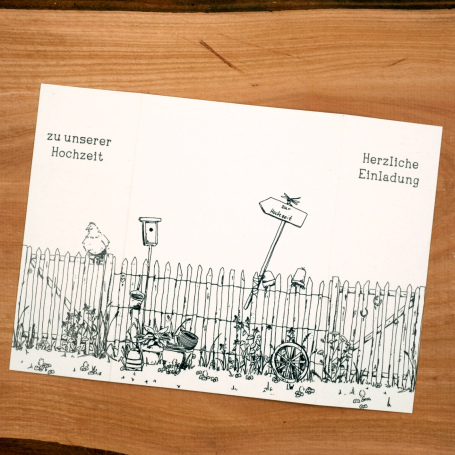 Einladungskarte zur Hochzeit