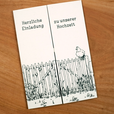 Einladungskarte zur Hochzeit